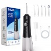 Water Dental Flosser for Teeth – 300ML Cordless Oral Irrigator with 6 Replaceable Jet Tips, 3 Modes, Portable Rechargeable Electric Flosser for Braces & Sensitive Gums, IPX7 Waterproof for Home&Travel