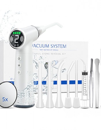 Upgraded Electric Tonsil Stone Remover – High-Precision & Painless Cleaning, Food-Grade Material, 6 Suction Levels | Tonsil Stone Removal Kit with LED Light, Oral Protection & 11 Attachments